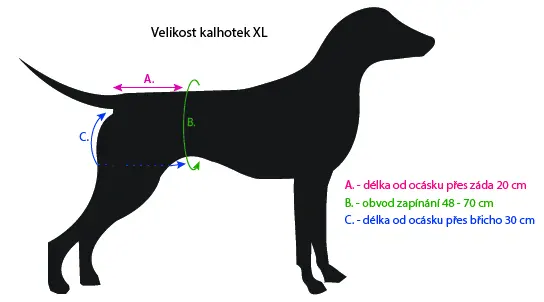 Kalhotky pro psy Puntík XXL