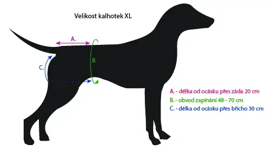 Kalhotky pro psy Motýl XXL