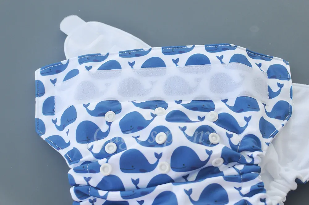 Látková plena AIO Velryba na suchý zip