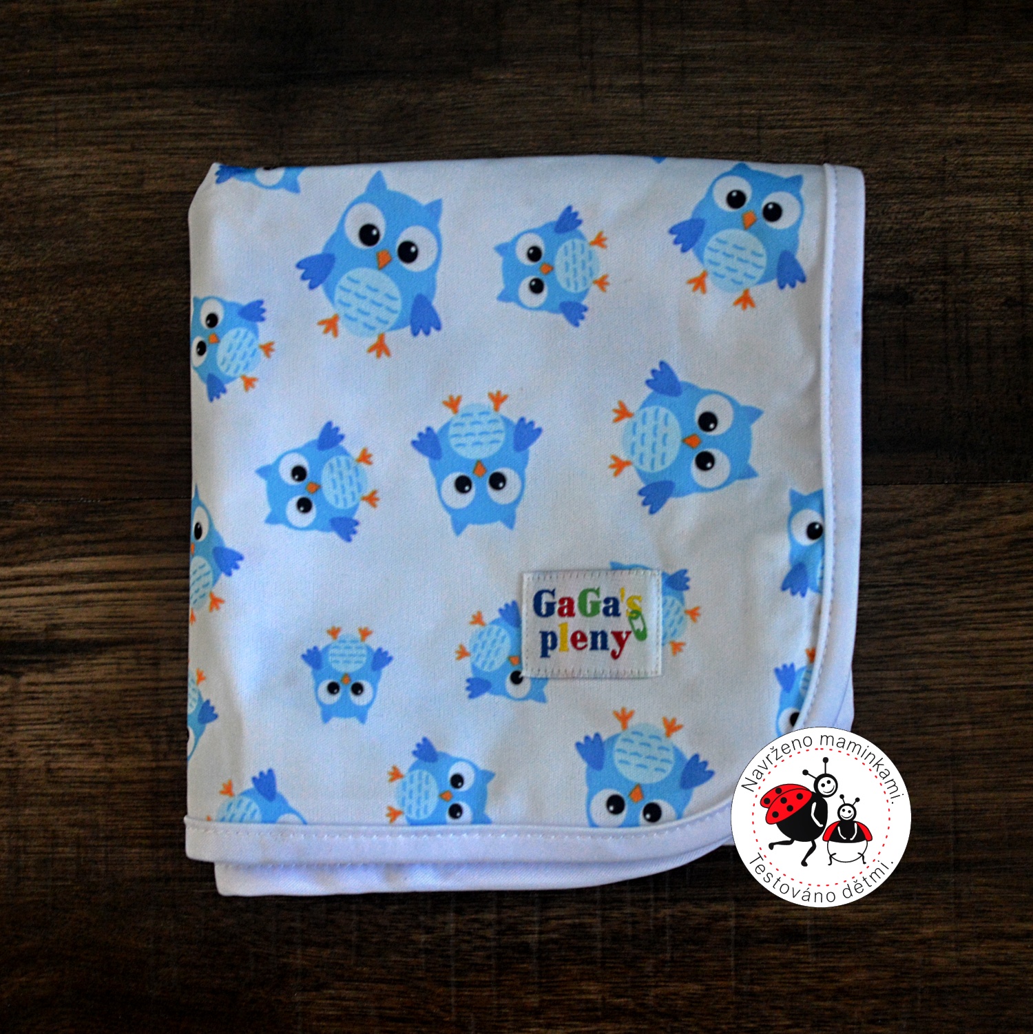 Přebalovací podložka Sova bílá