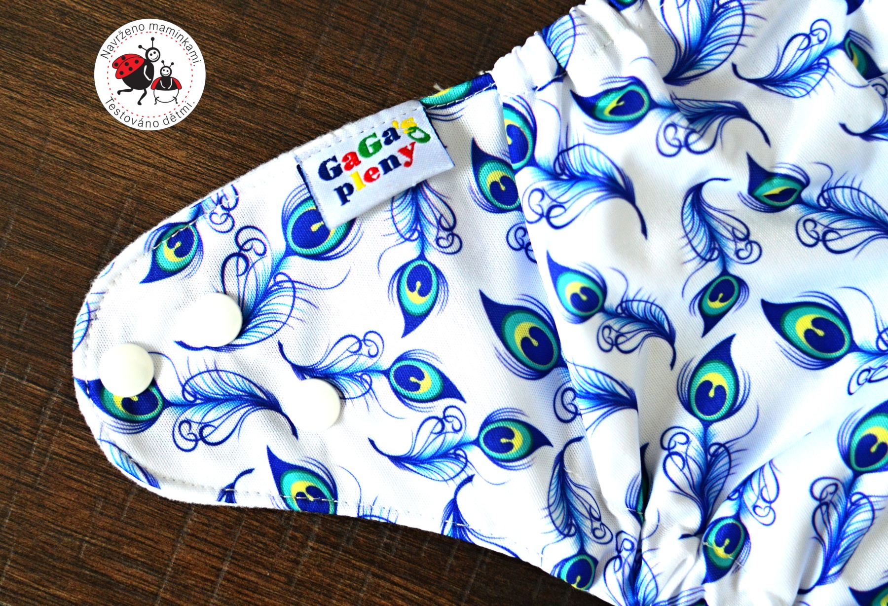 Látková plena AIO Paví peří