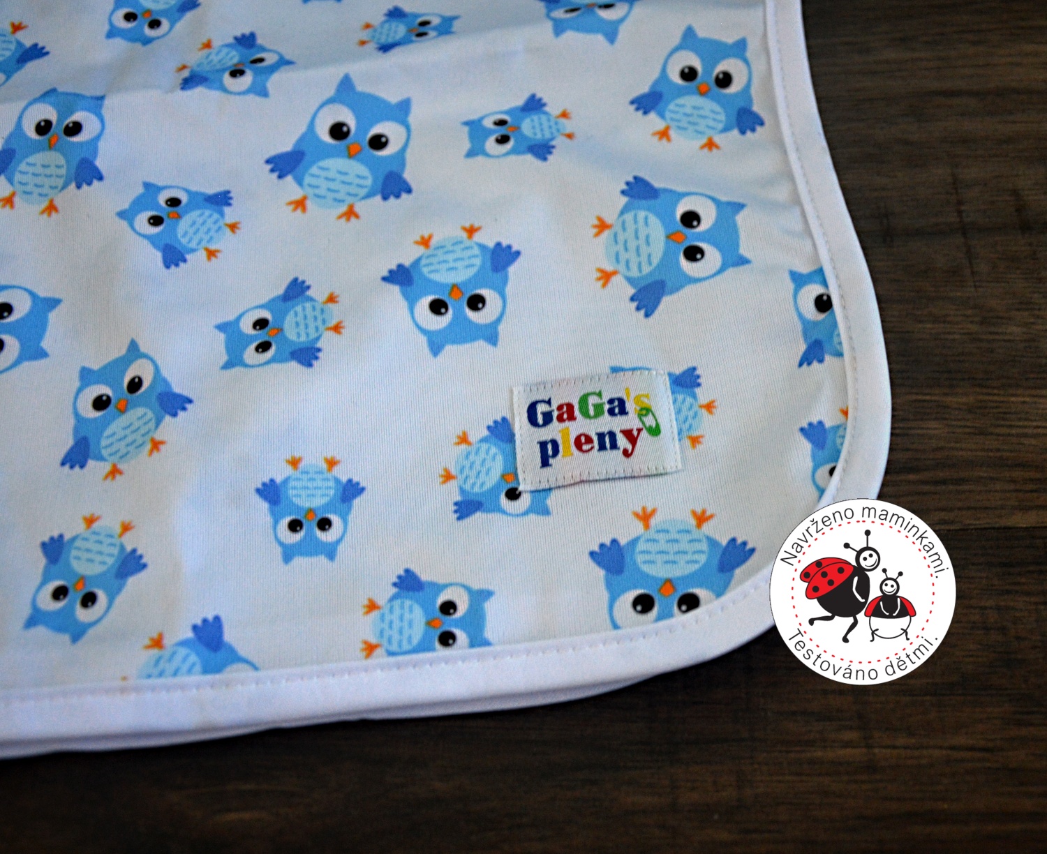 Přebalovací podložka Sova bílá
