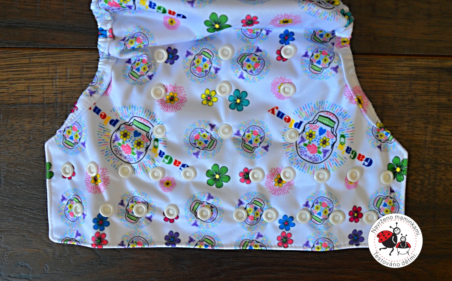 Svrchní kalhotky Lebky GaGa's na patentky