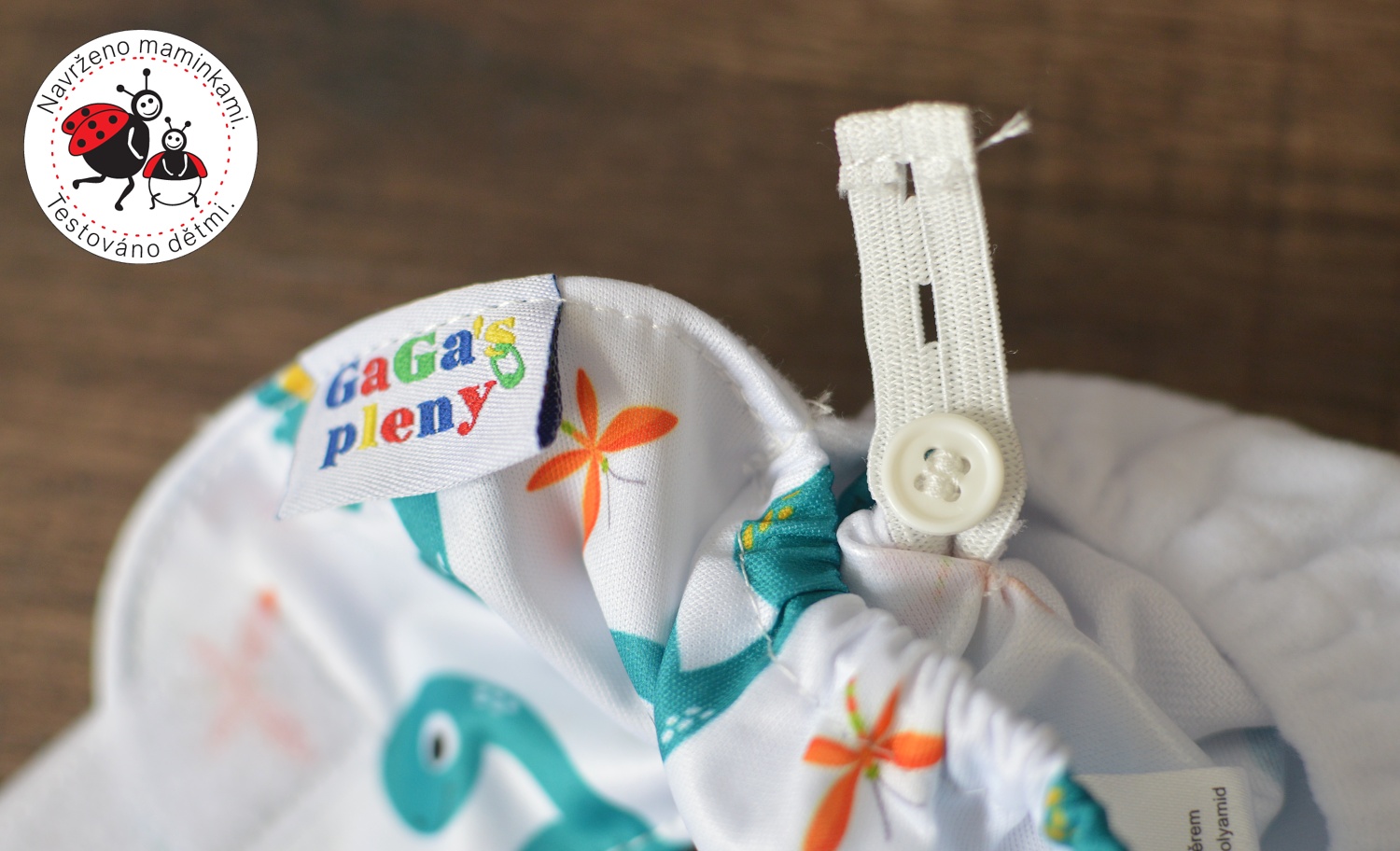 Látková plena AIO Zelený dinosaurus na suchý zip