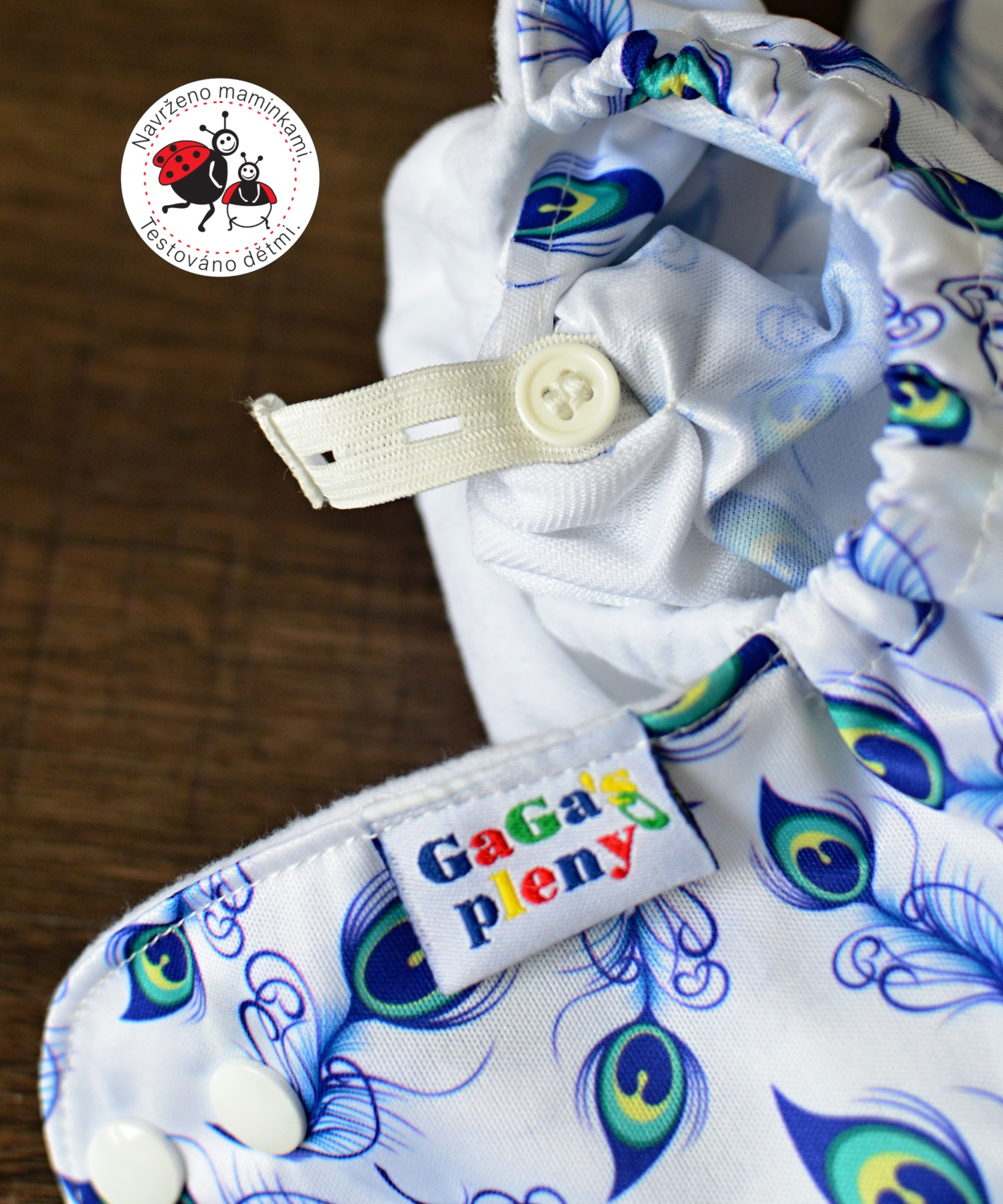 Látková plena AIO Paví peří