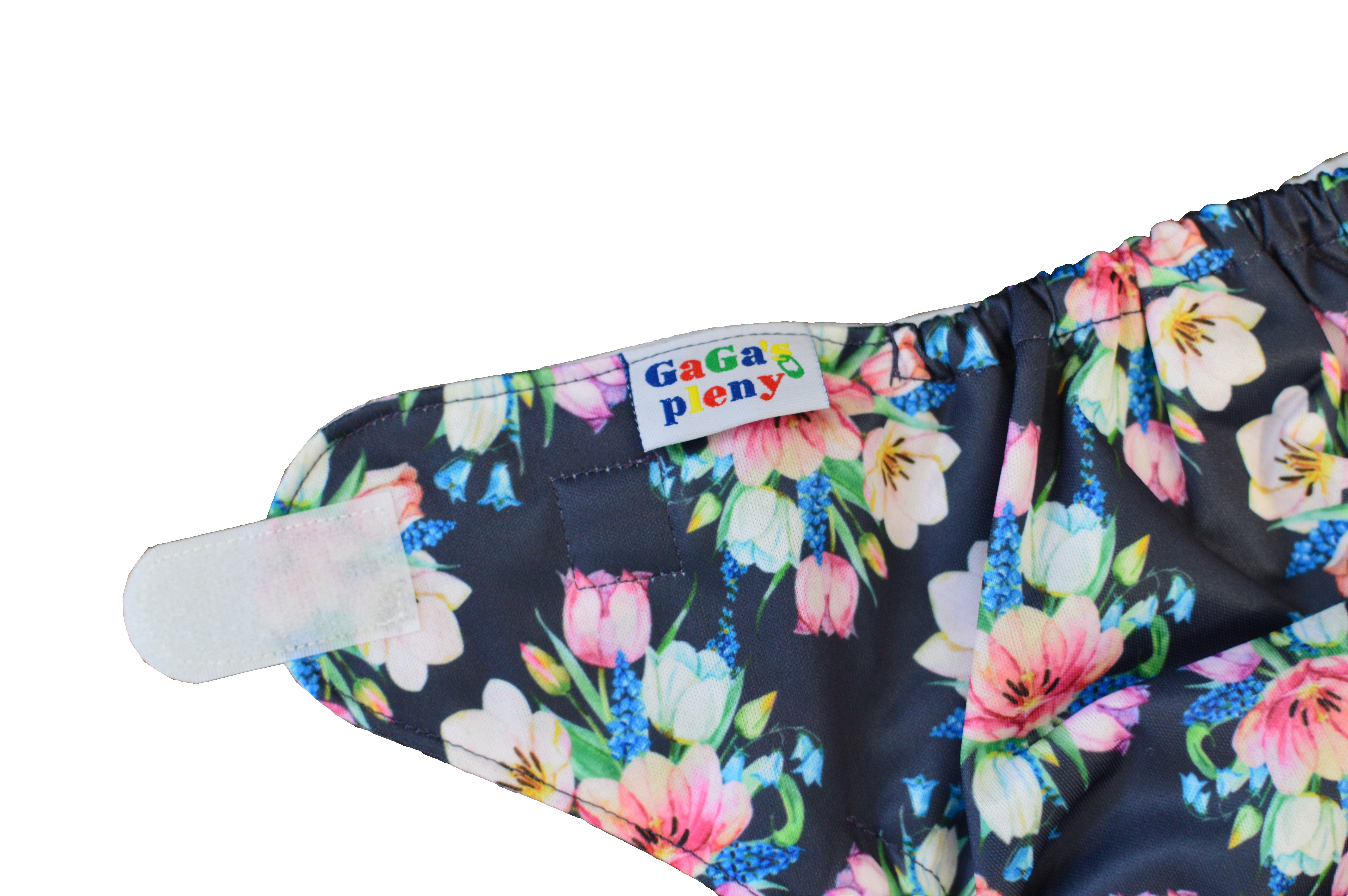 Látková plena AIO Květy na suchý zip