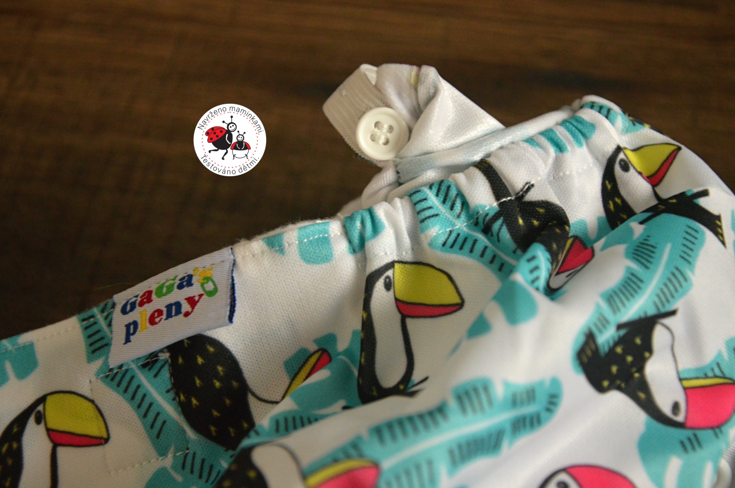 Látková plena AIO Tukan na suchý zip