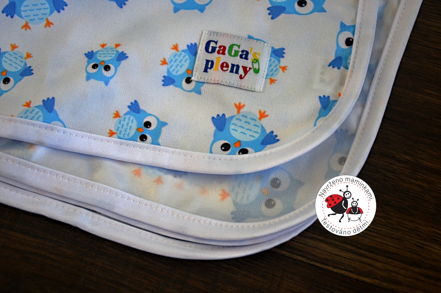 Přebalovací podložka Sova bílá