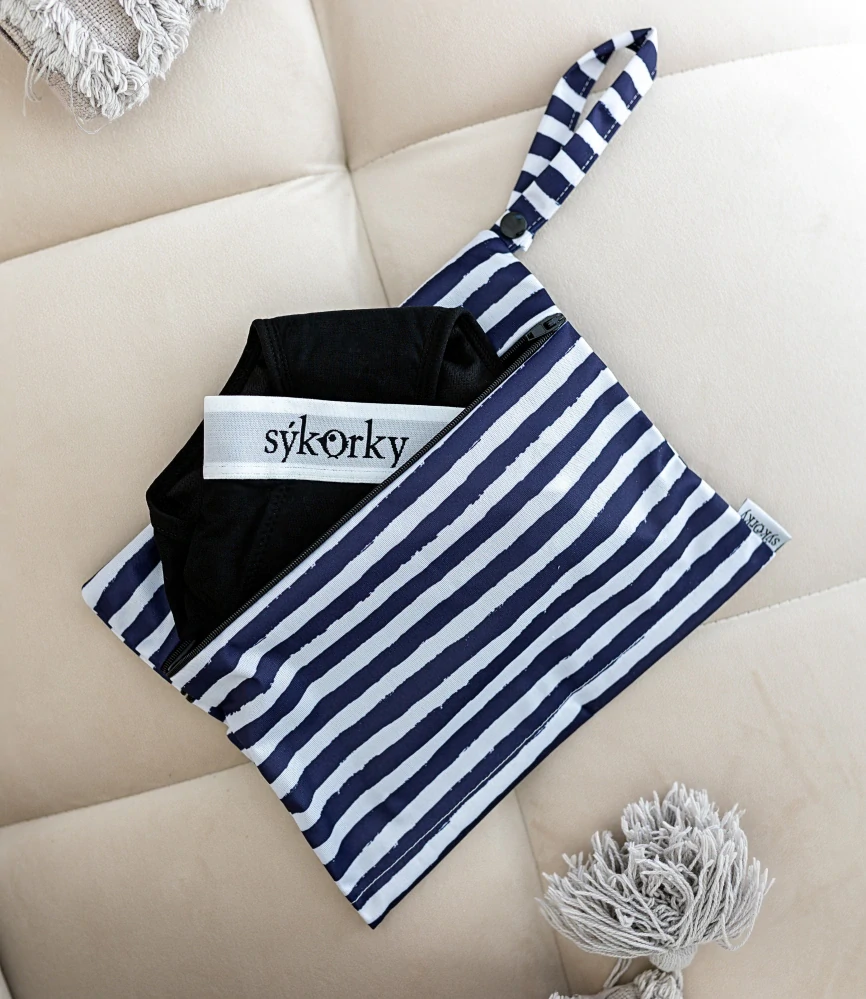 Nepromokavá taštička na menstruační kalhotky Námořnická