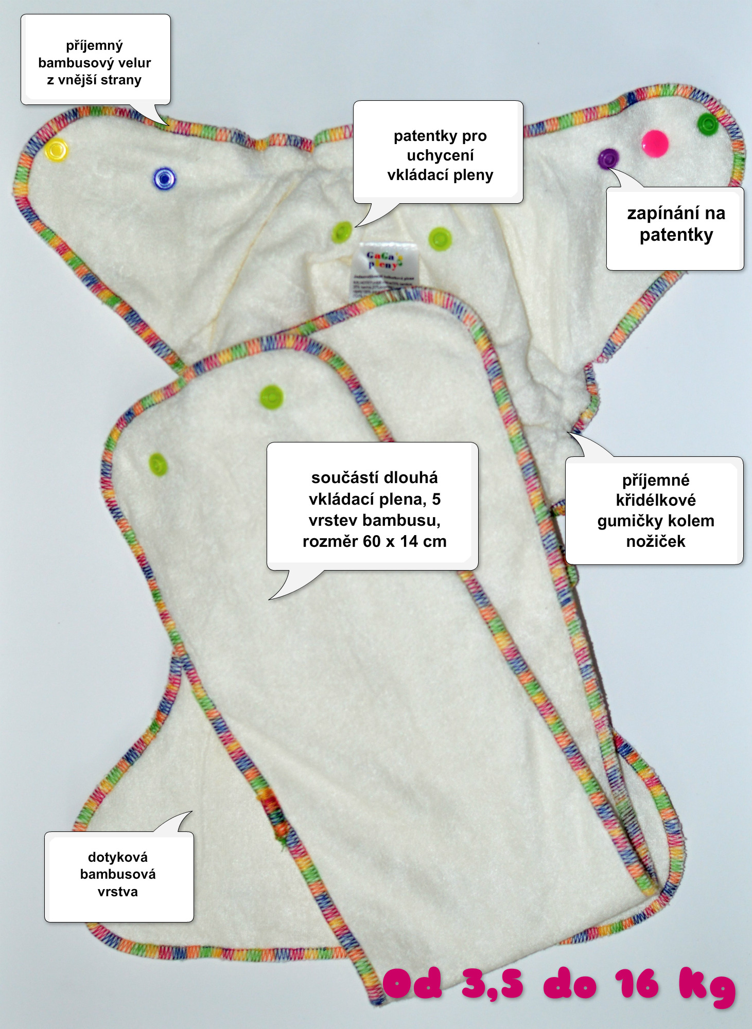 Kalhotková plena na patentky